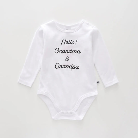 Hello Grandma and Grandpa Bodysuit Ollies Place