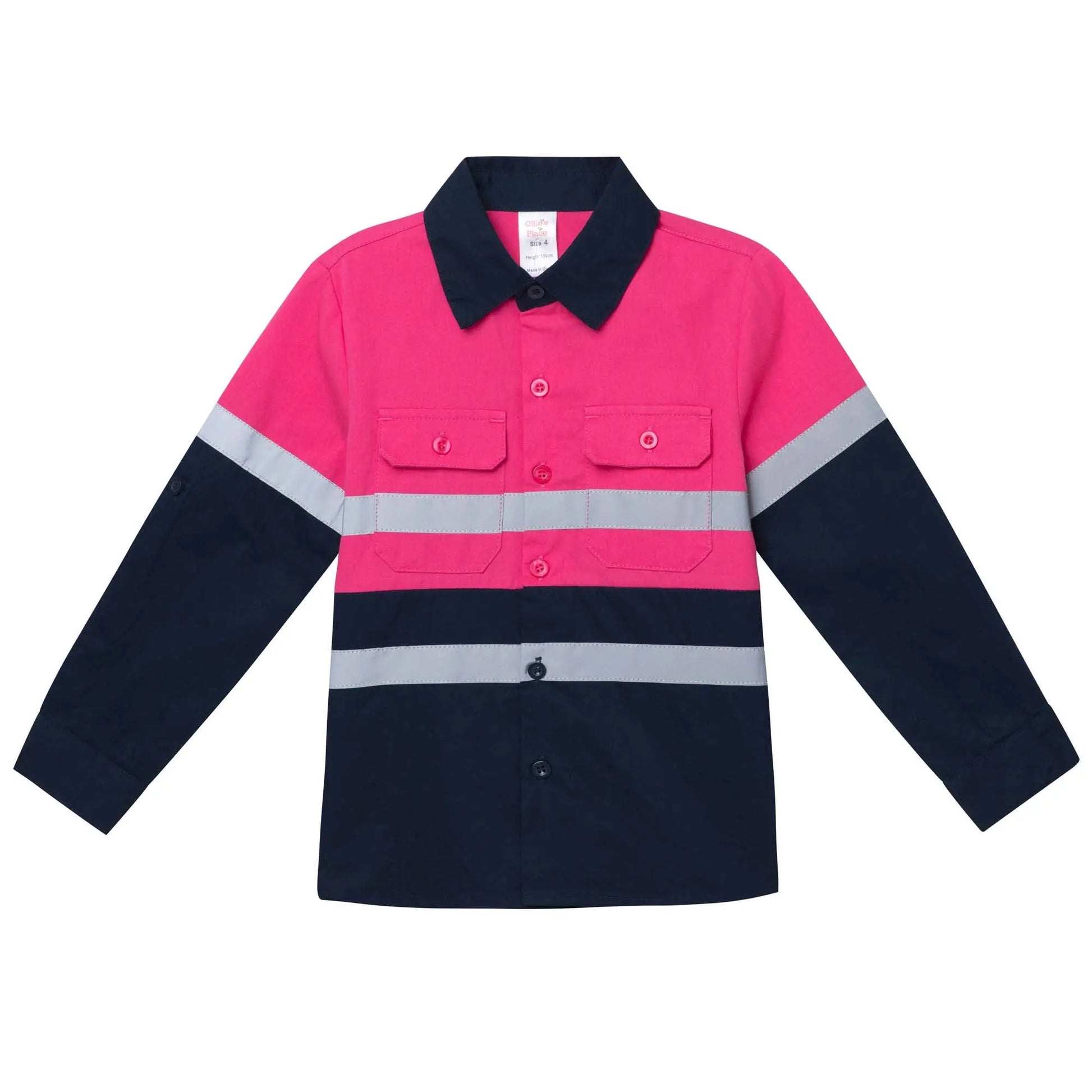 Hi Vis Tradie Work Shirt - Pink Ollies Place