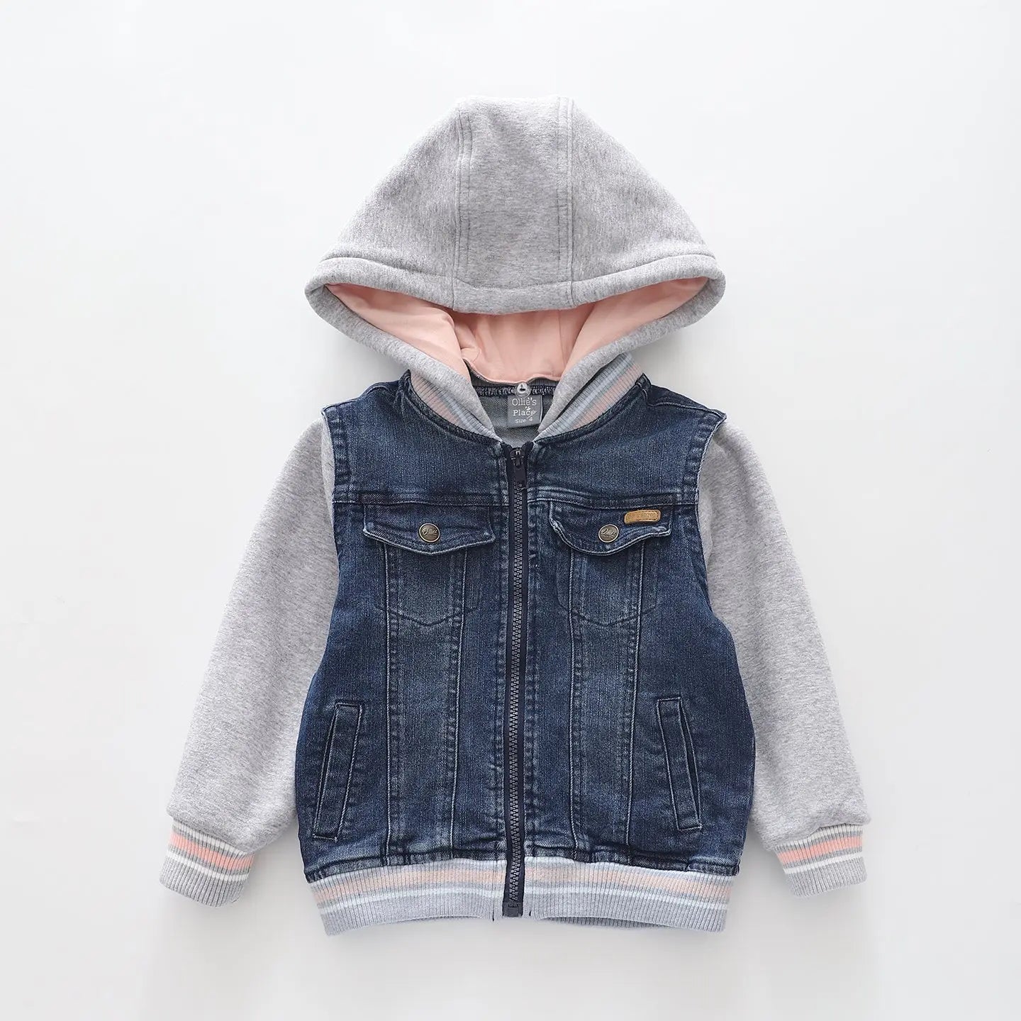 Hooded, Girls Denim Jacket Ollies Place