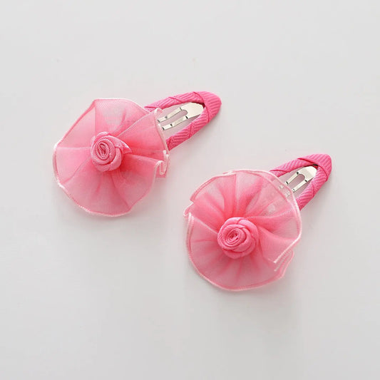 Hot Pink Flower Hair Clips 2 Pack Ollies Place