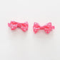 Hot Pink Polka Dot Bow Hair Clips 2 Pack Ollies Place