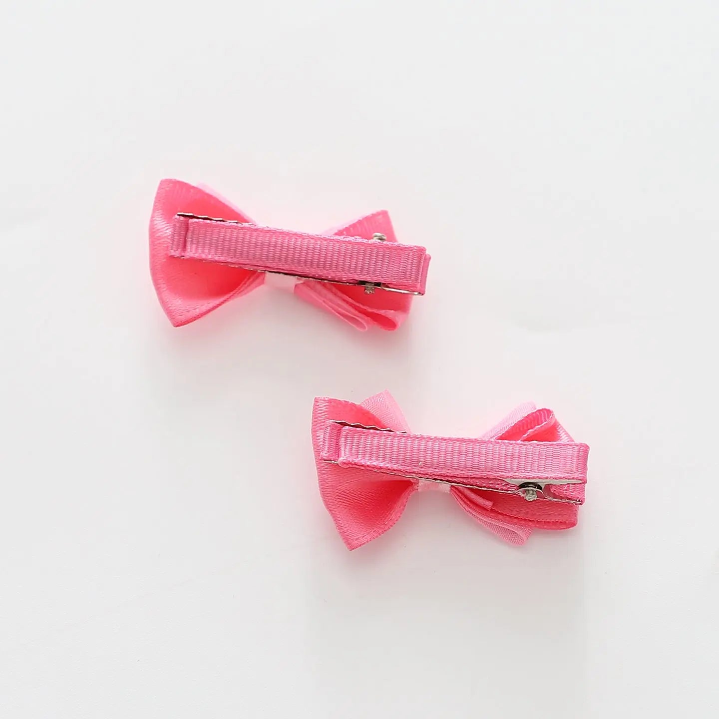 Hot Pink Satin Bow Hair Clips 2 Pack Ollies Place