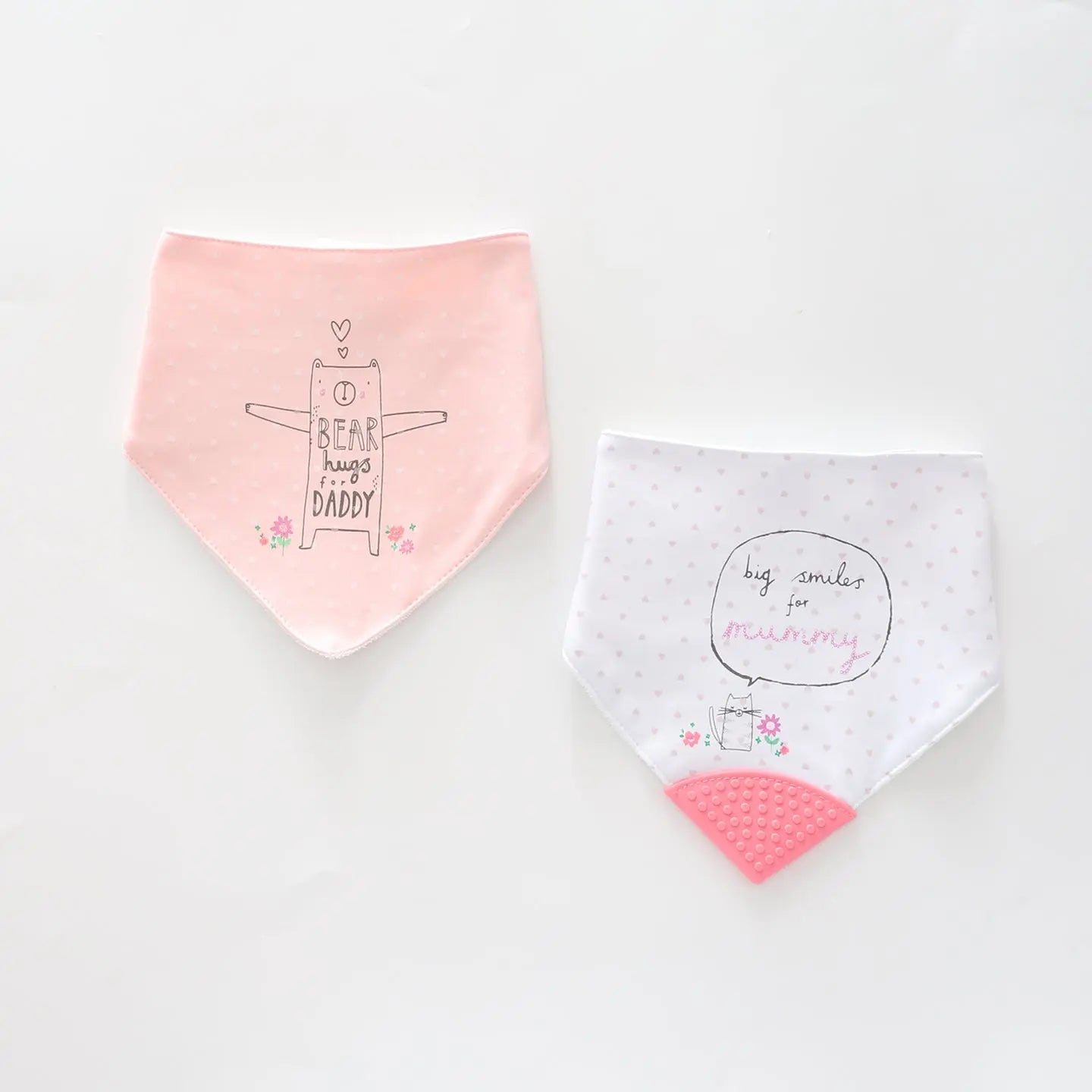 Hugs and Smiles 2pc Bandana Bib Set Ollies Place