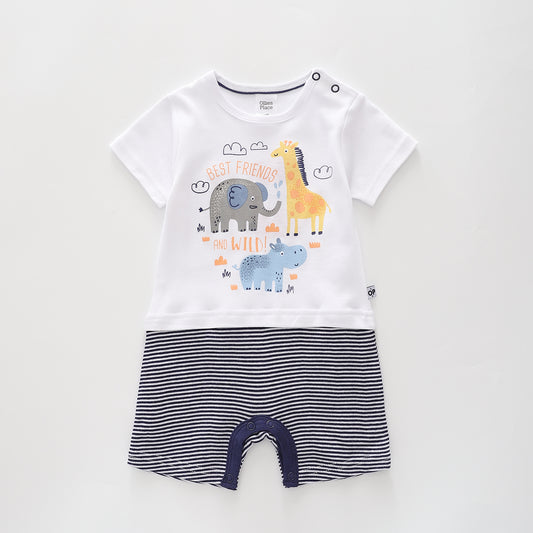 Baby Boys, Ellie and Friends 2-in-1 Romper Ollies Place