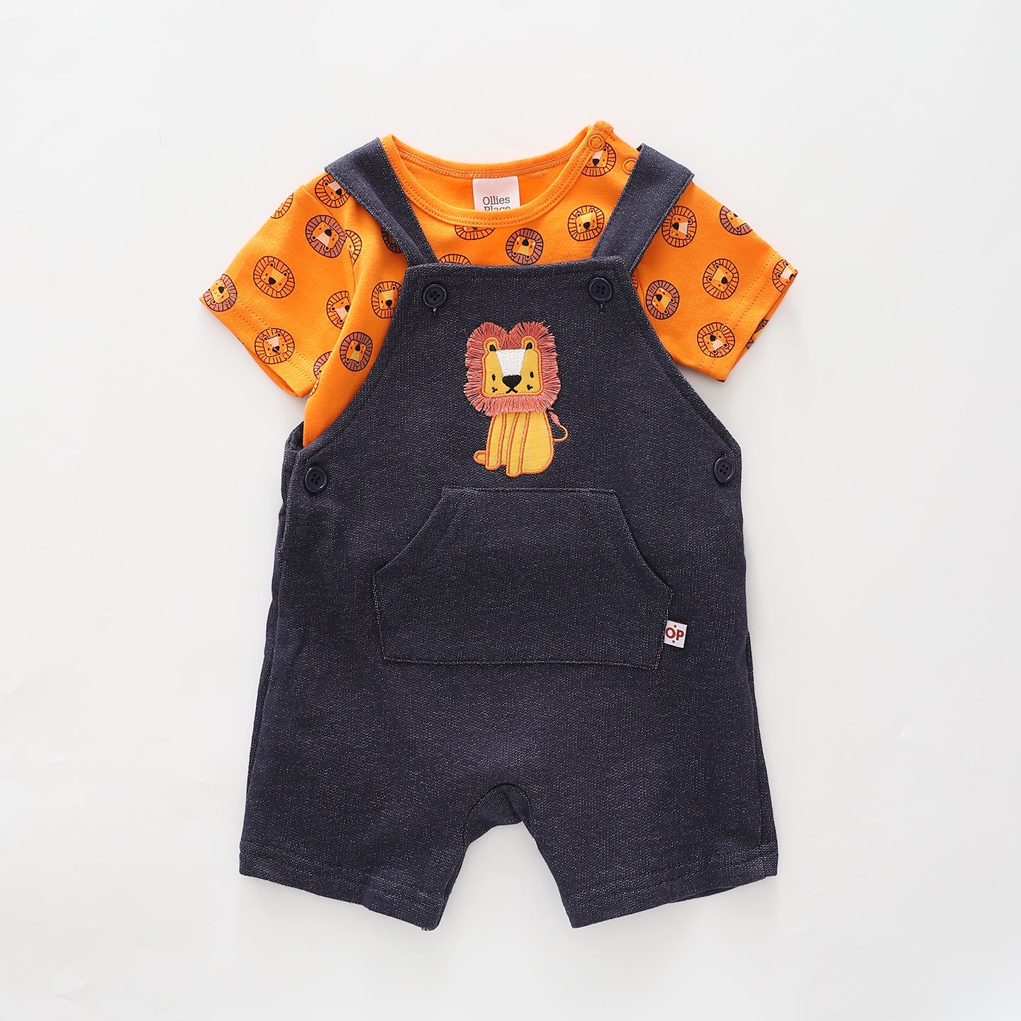 Baby Boys, Little Lion Shortalls Set Ollies Place