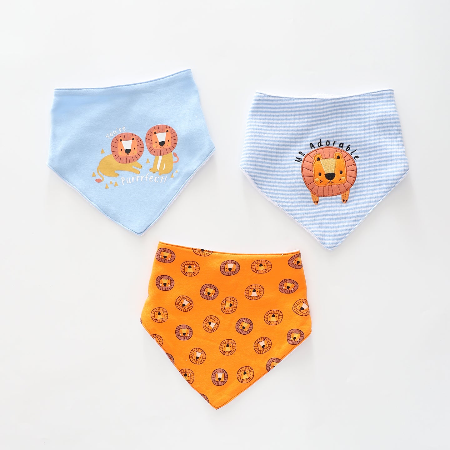 Baby Boys, Little Lion 3pc Bandana Bib Set Ollies Place