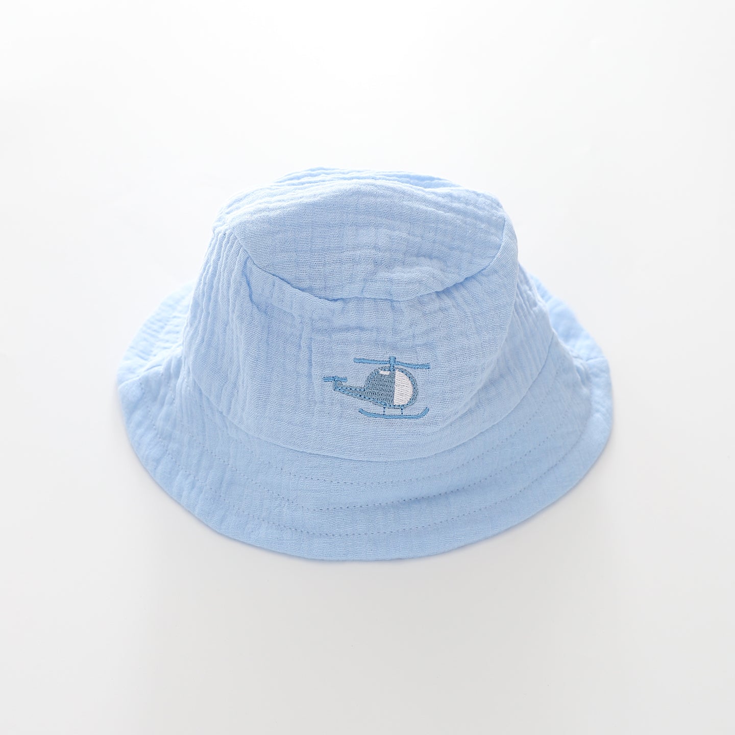 Baby Boys Blue Cheesecloth Bucket Hat Ollies Place