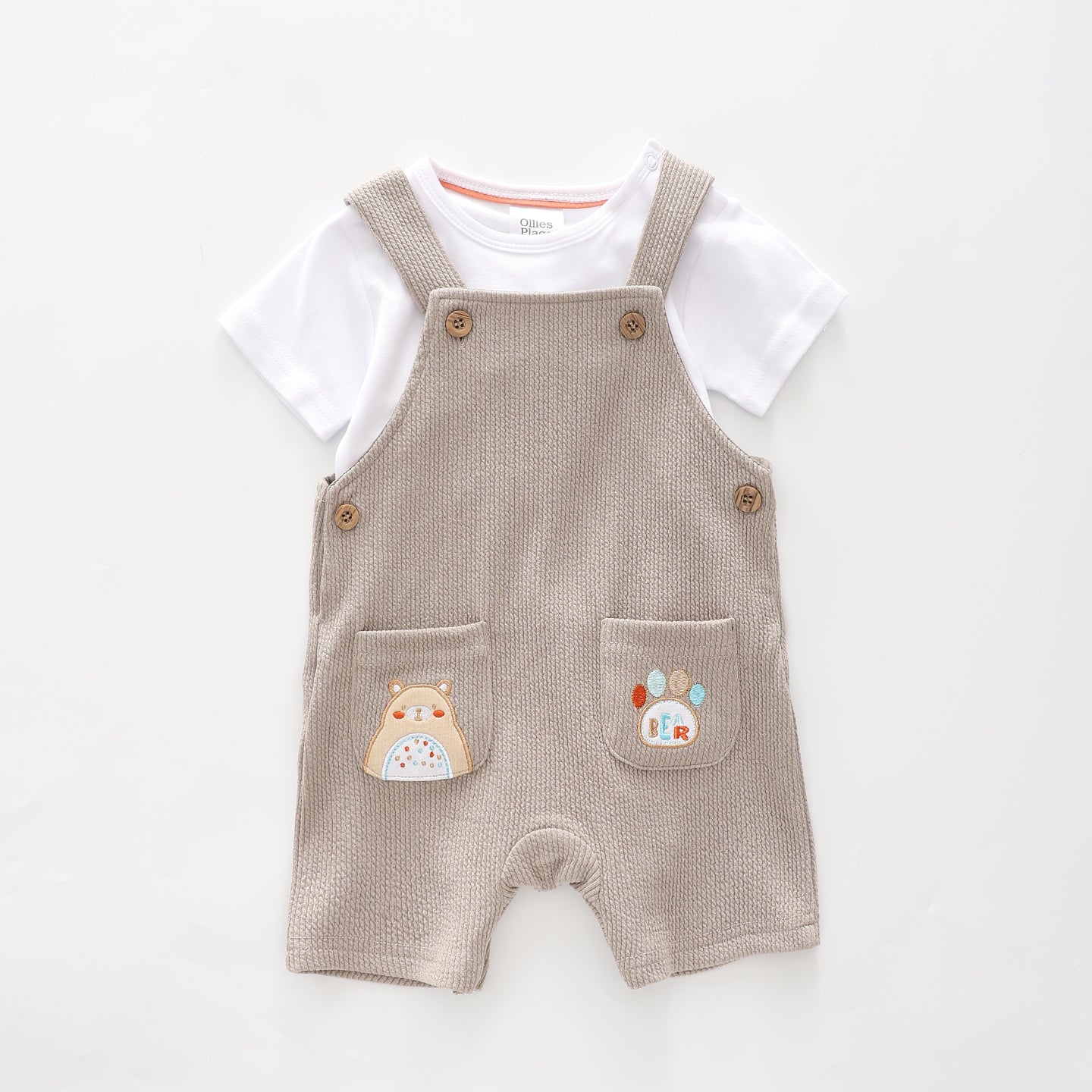 Baby Boys, Bear Shortalls Set Ollies Place