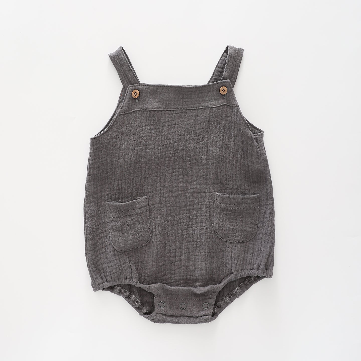 Baby Boys, Pewter Cheesecloth Sunsuit Ollies Place