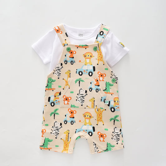 Baby Boys, Party Animals Overalls Set Ollies Place