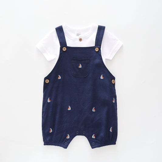 Baby Boys Nicely Nautical Overalls Set Ollies Place