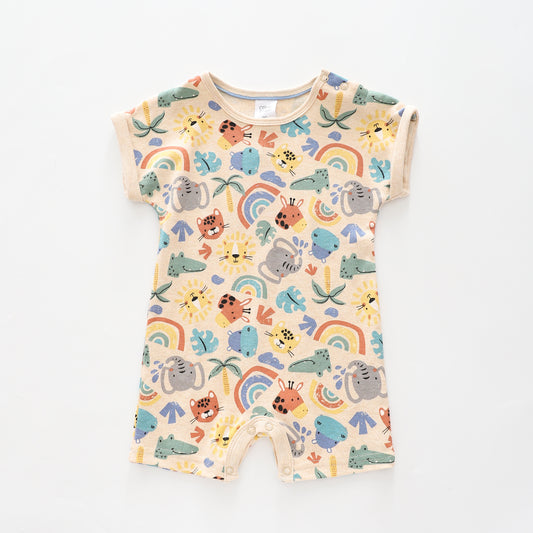 Baby Boys Sunshine Safari Short Romper Ollies Place