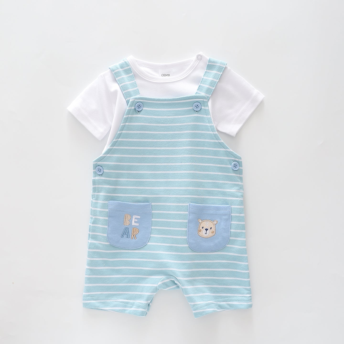 Premmie Baby Boys, Little Bear Overalls Set Ollies Place