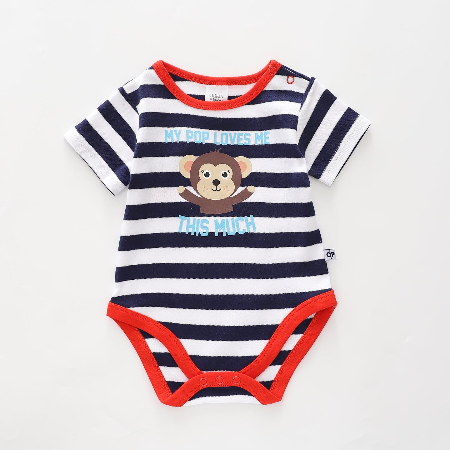 Baby Slogan Bodysuit, Pop Loves Me Ollies Place