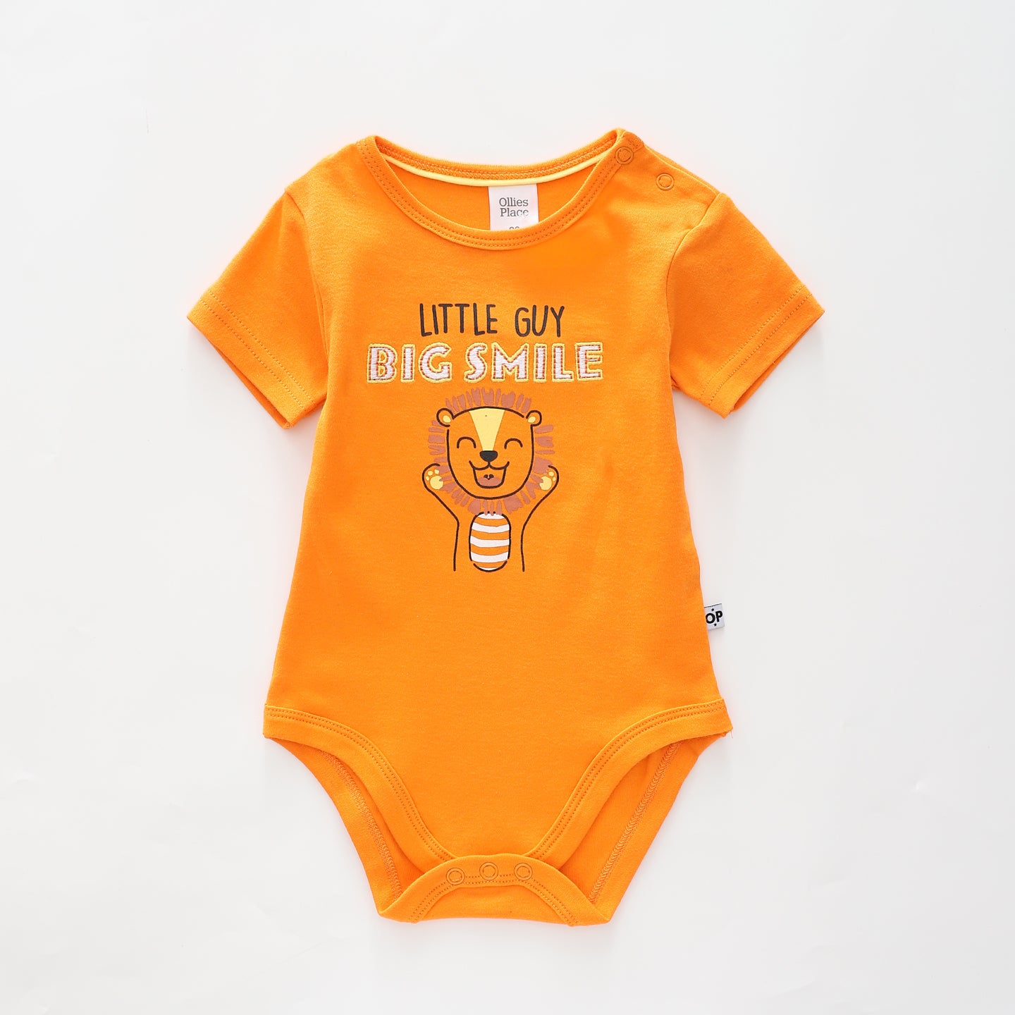 Baby Slogan Bodysuit, Big Smile Ollies Place