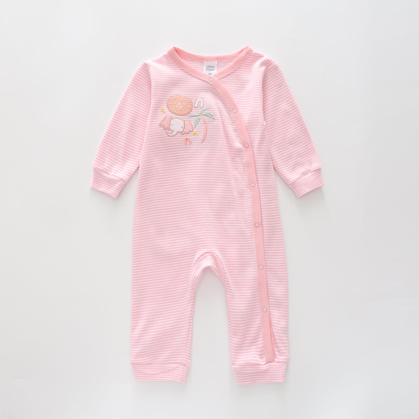 Prem Baby Girls, Little Friends Striped Romper Ollies Place