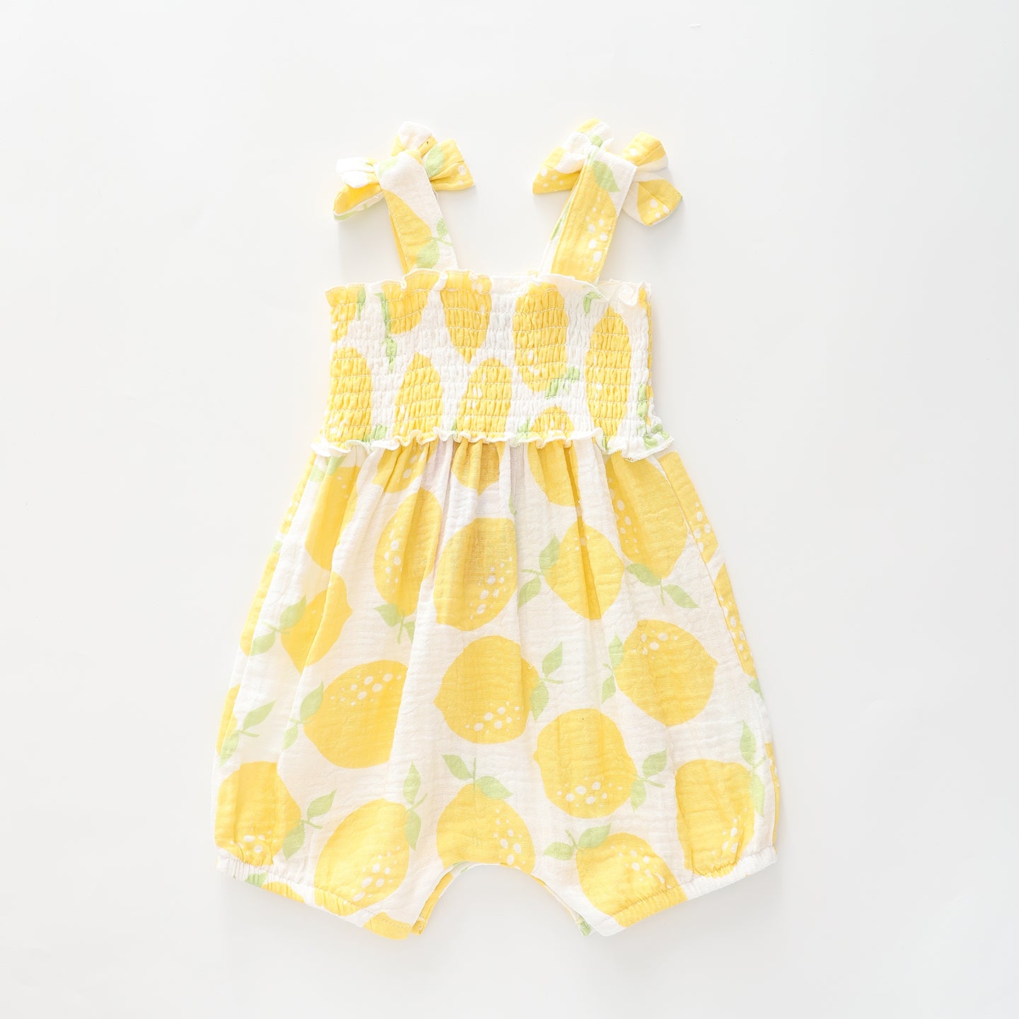 Baby Girls, Lemon Cheesecloth Romper Ollies Place