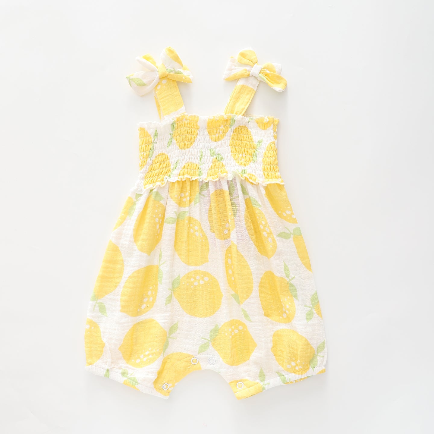 Baby Girls, Lemon Cheesecloth Romper Ollies Place