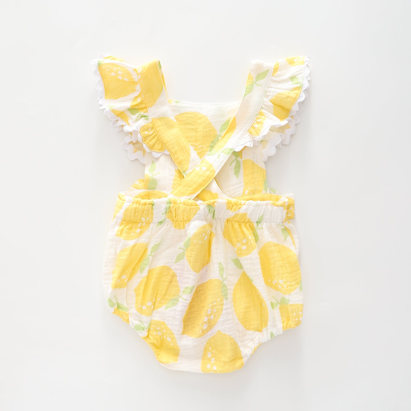 Baby girl lemon romper best sale