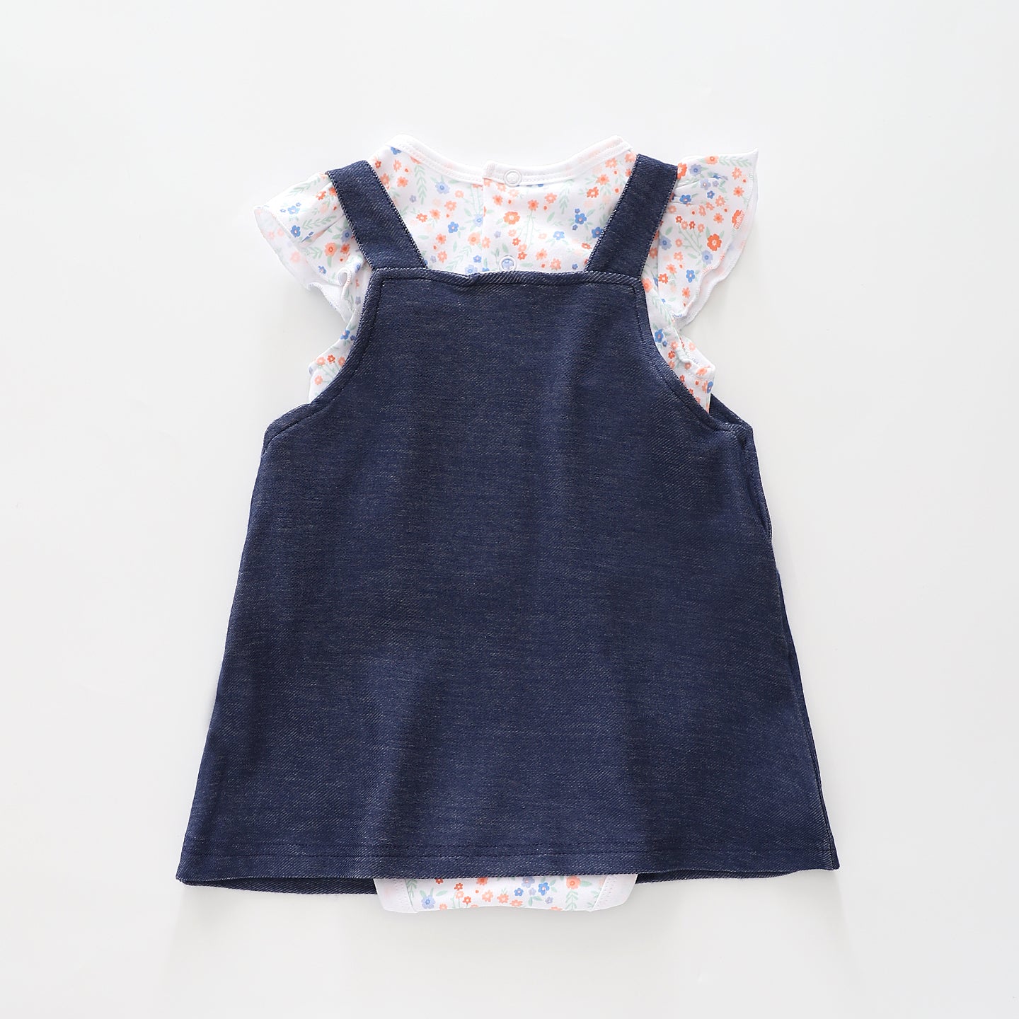 Baby Girls, Denim Look Pinafore Set Ollies Place