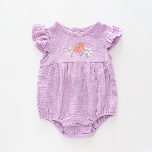 Baby Girls, Purple Cheesecloth Bodysuit Ollies Place