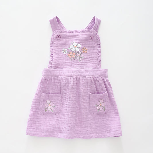 Baby Girls, Purple Cheesecloth Pinafore Ollies Place