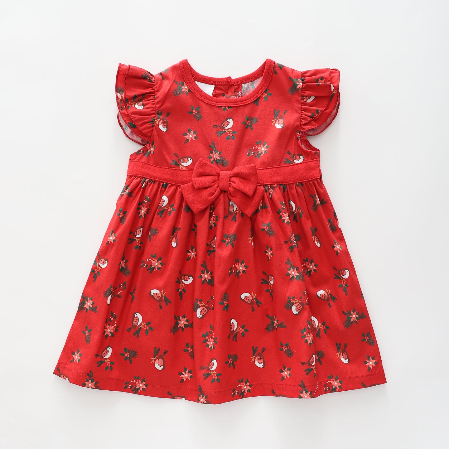 Infant Girls Cotton Christmas Dress Ollies Place