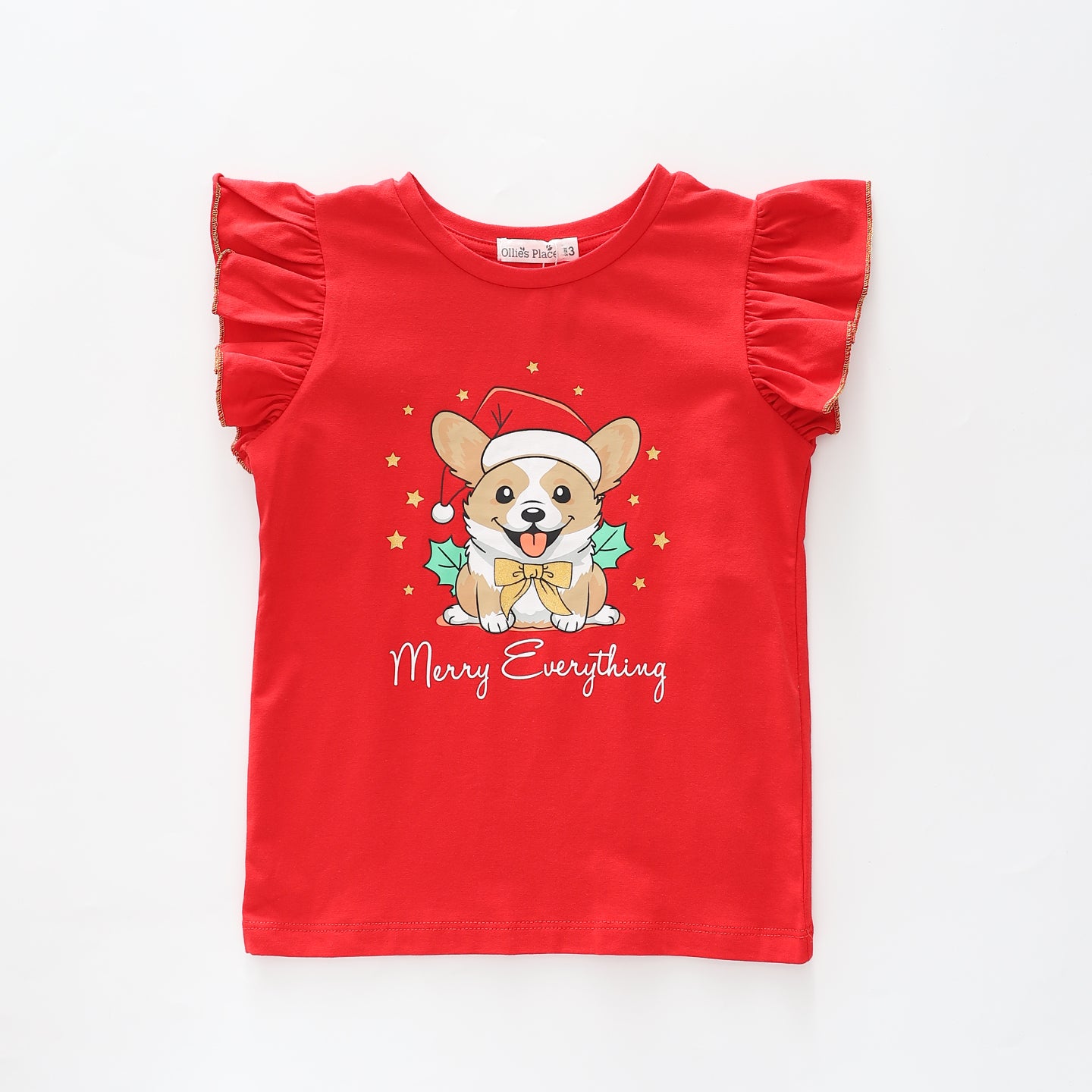 Girls Corgi Christmas Tee Ollies Place