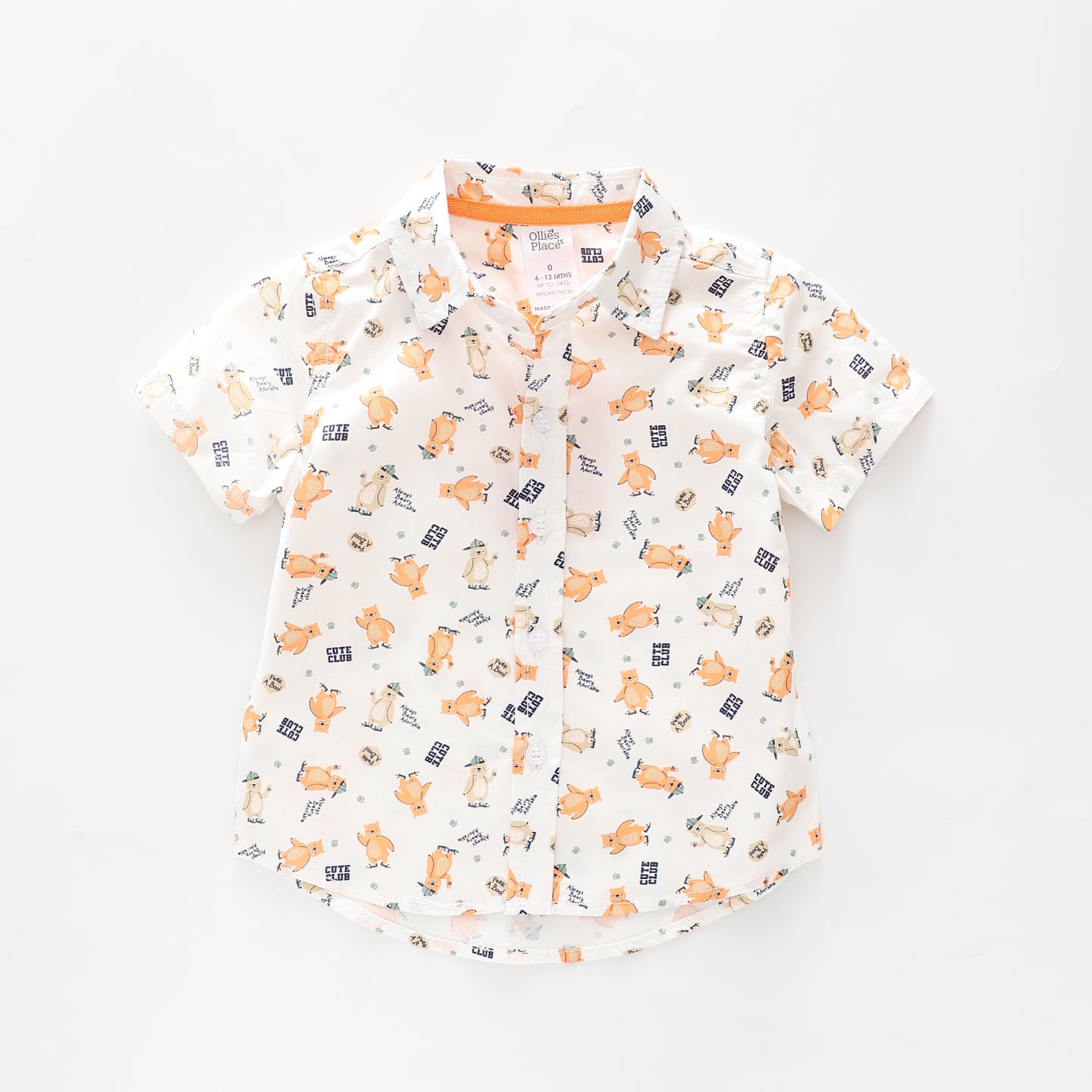 Infant Boys Bear Club Collared Shirt Ollies Place