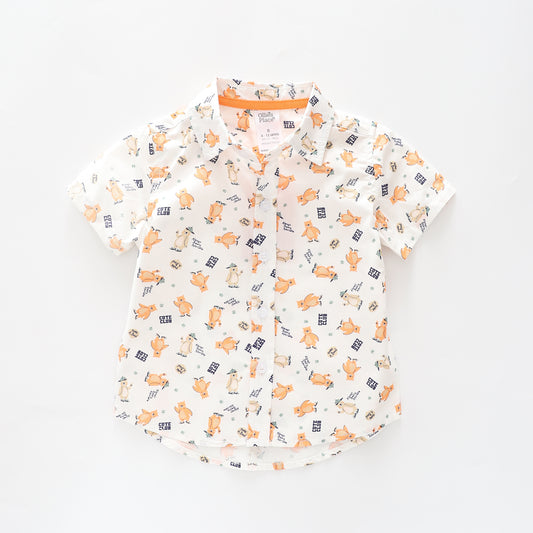 Infant Boys Bear Club Collared Shirt Ollies Place