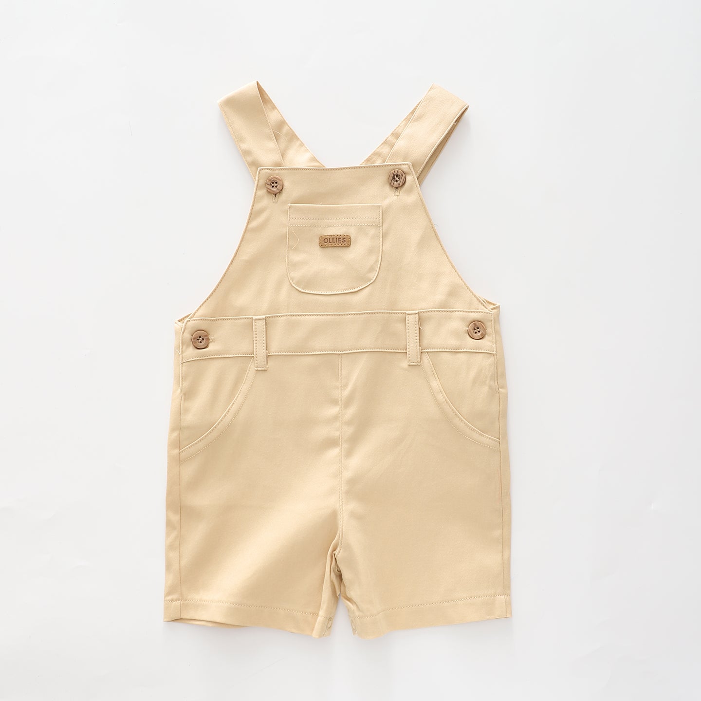 Infant Boys Jungle Jim Beige Short Overalls Ollies Place