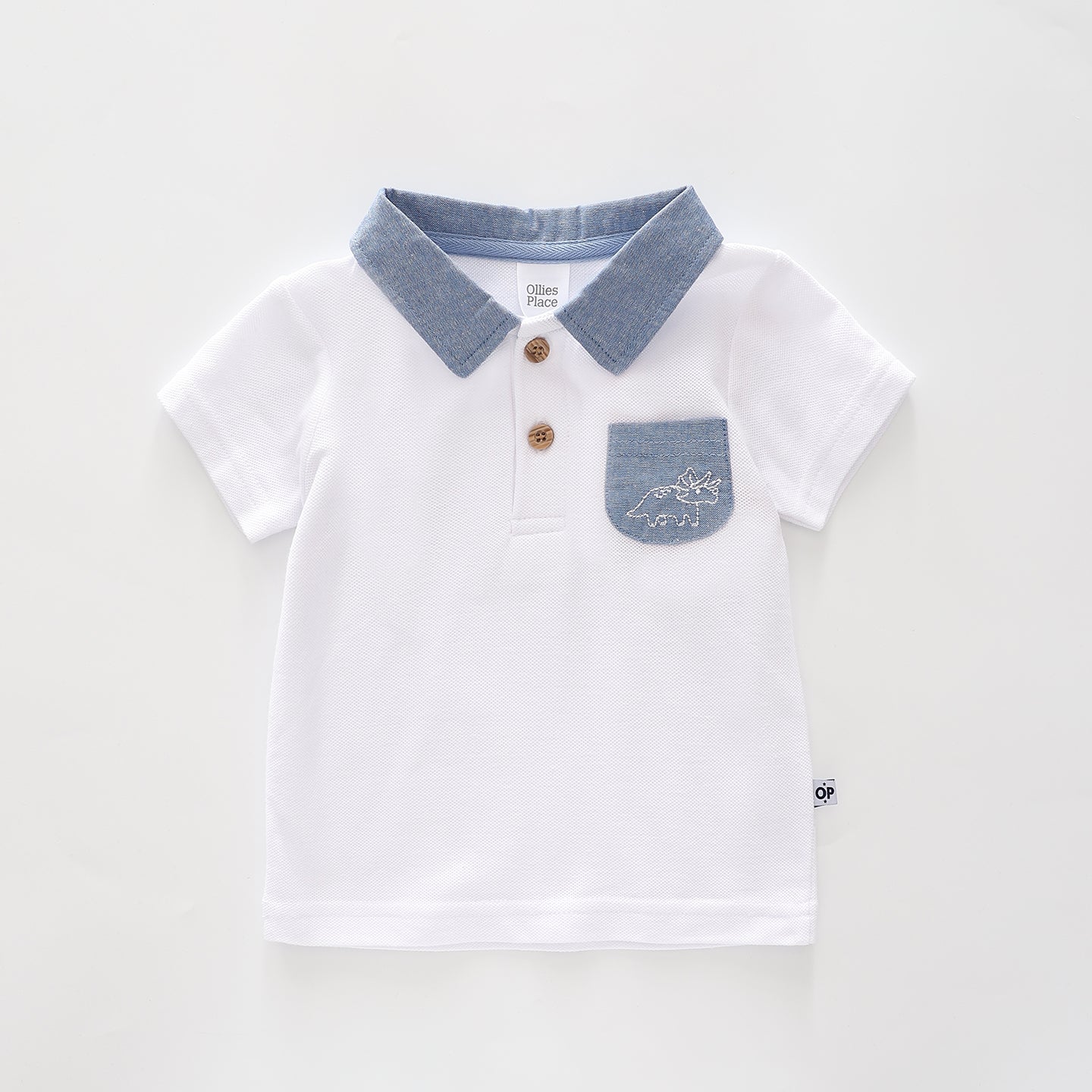 Infant Boys Dinosaur Polo T-Shirt Ollies Place