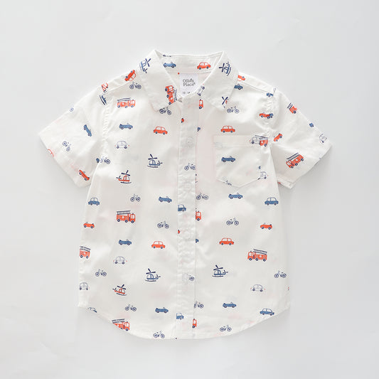 Infant Boys Print Collared Shirt Ollies Place