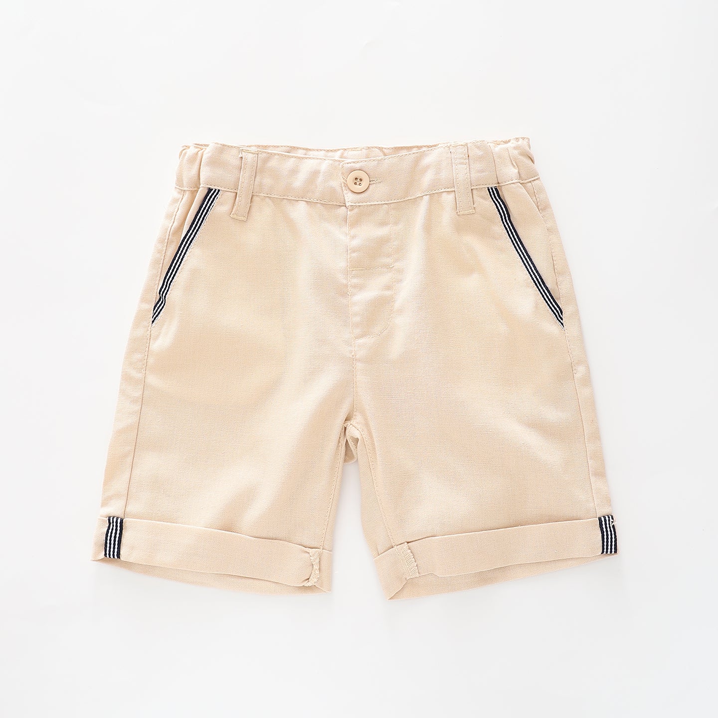 Infant Boys Cotton & Linen Shorts Ollies Place