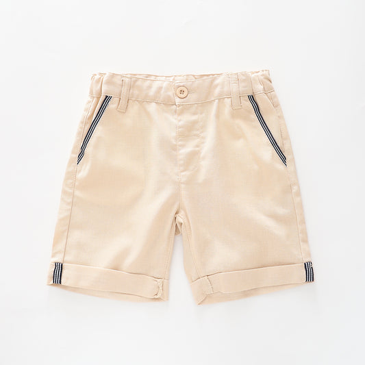 Infant Boys Cotton & Linen Shorts Ollies Place