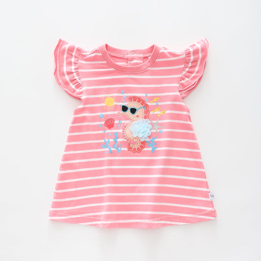 Infant Girls Seahorse Print Tee Ollies Place