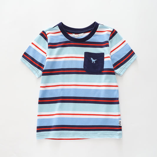 Junior Boys Dino Stripe Tee Ollies Place