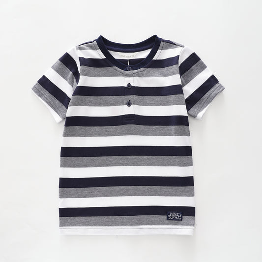 Stripes Henley Top Ollies Place