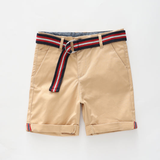 Junior Boys Tan Belted Chino Shorts Ollies Place