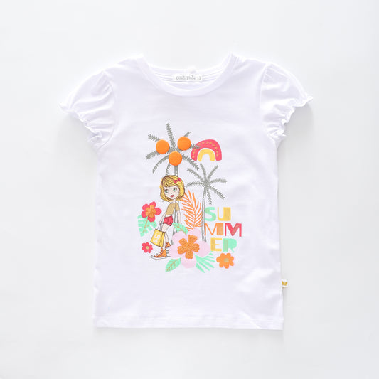 Girls Tropical Summer Tee Ollies Place