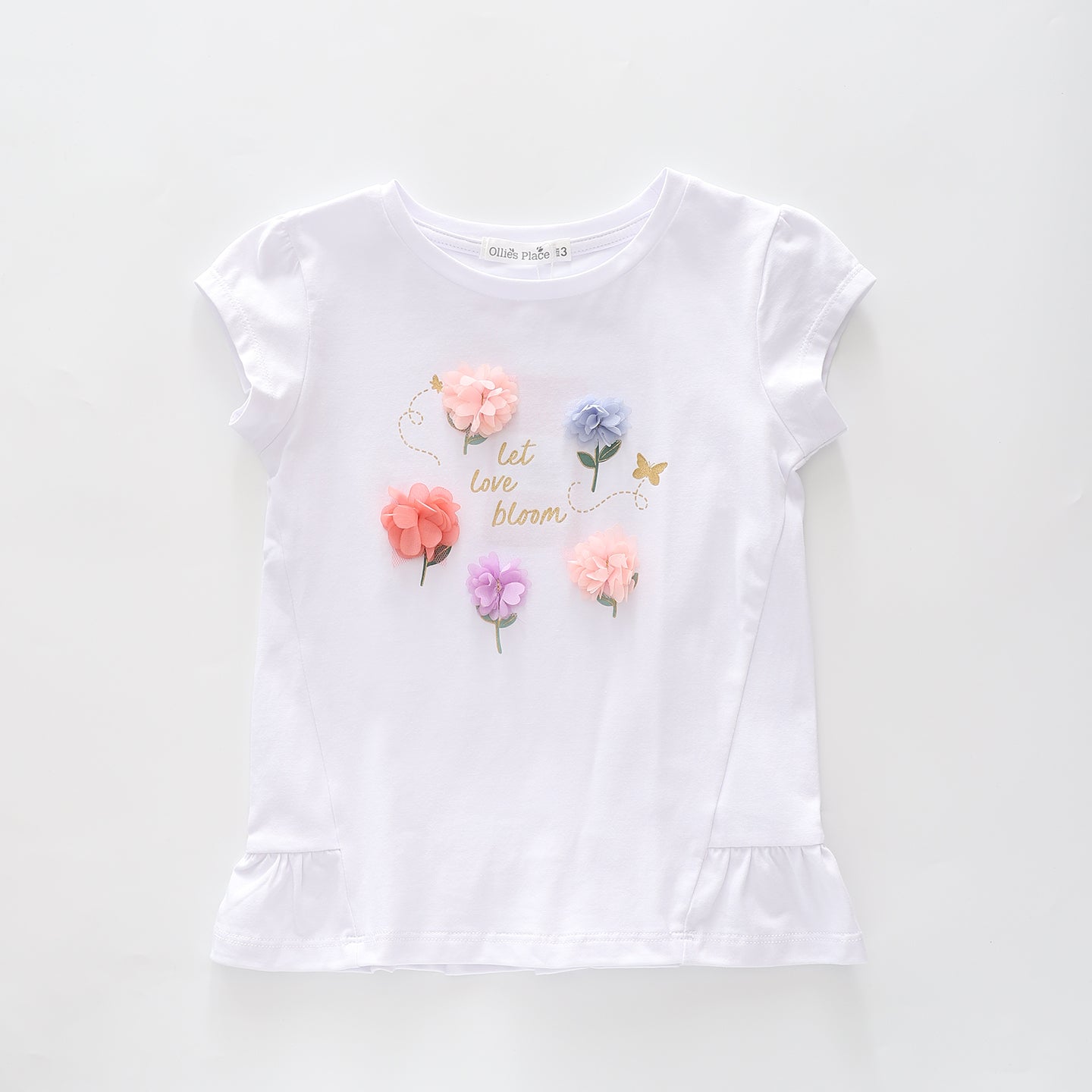 Girls Let Love Bloom Tee Ollies Place