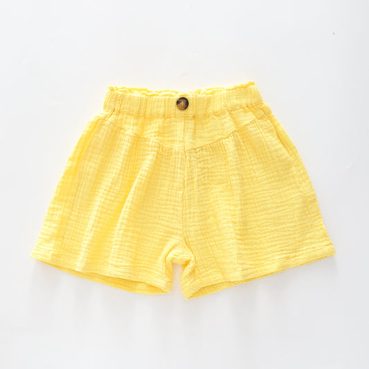 Girls Yellow Cheesecloth Shorts Ollies Place