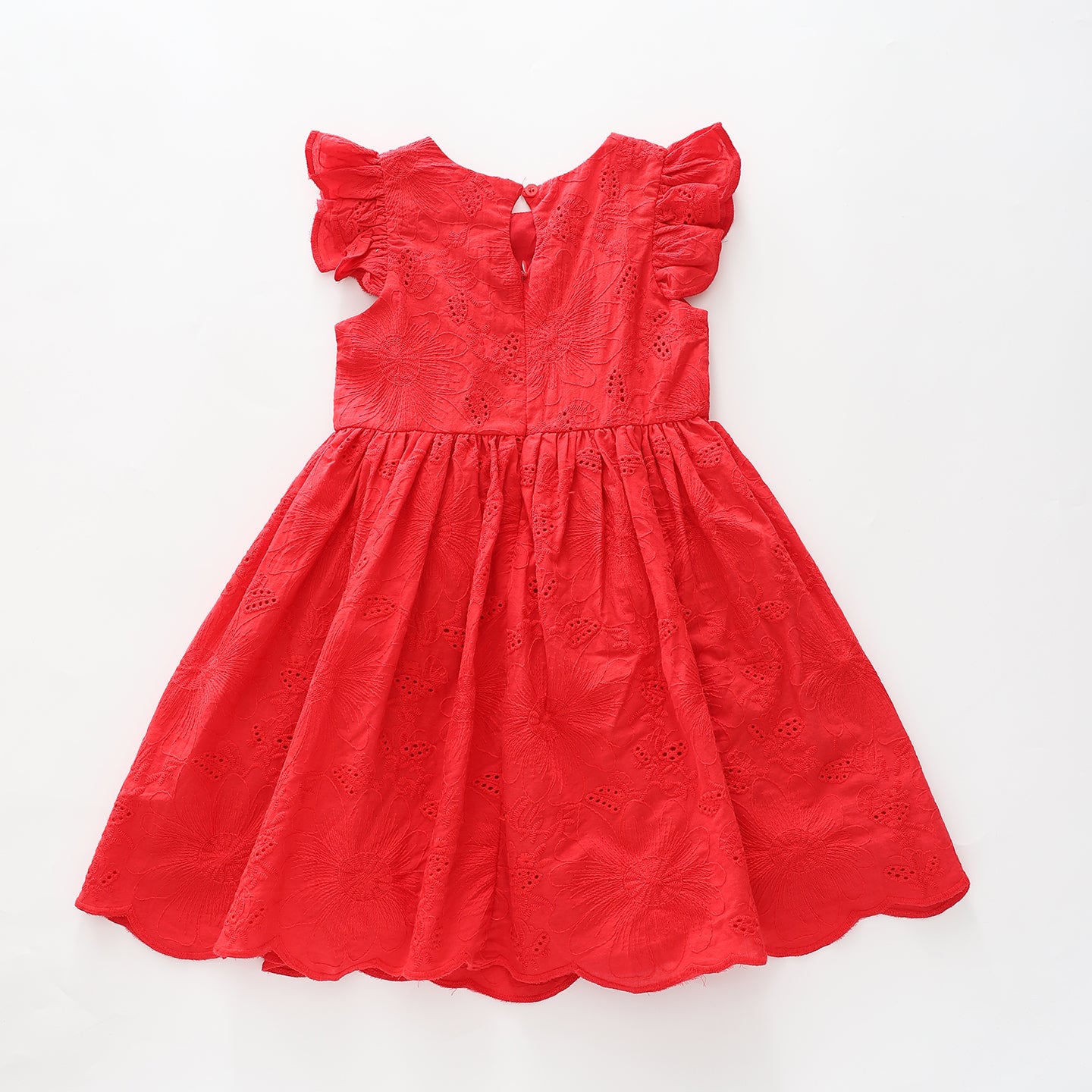 Red Cotton Dress - Ollies Place Kidswear