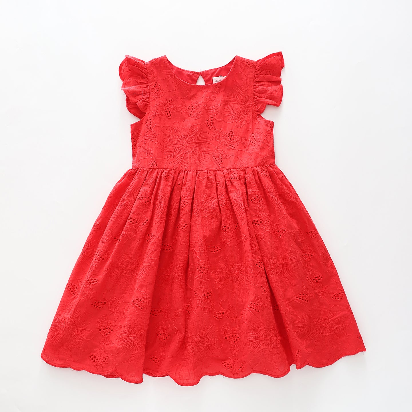 Red Cotton Dress - Ollies Place Kidswear