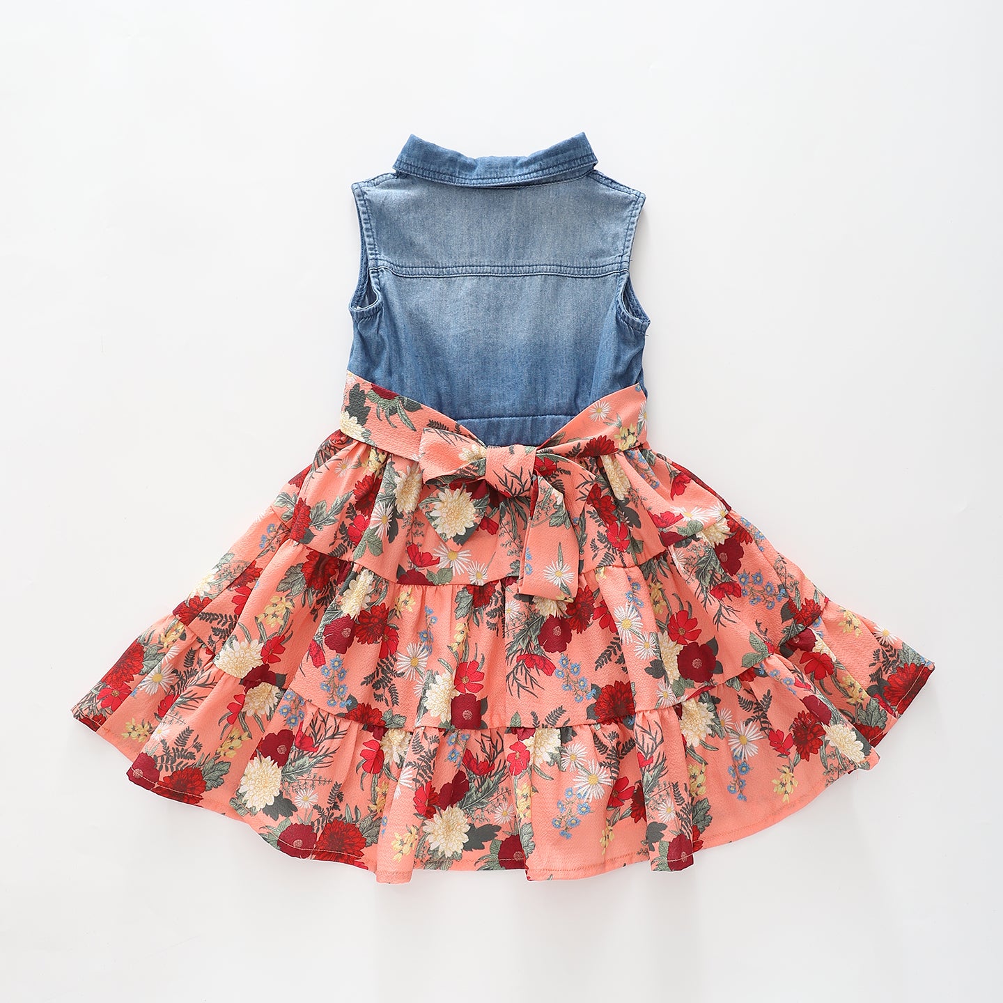 Junior Girls, Denim and Floral Dress Ollies Place