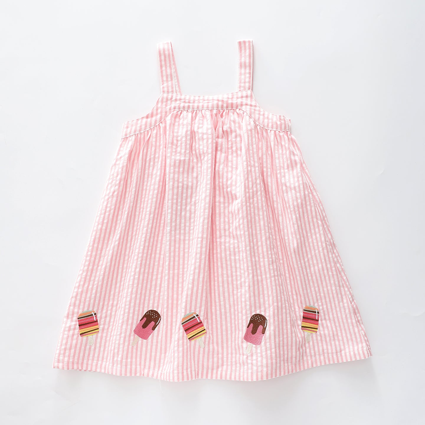 Junior Girls, Pink Striped Seersucker Dress Ollies Place