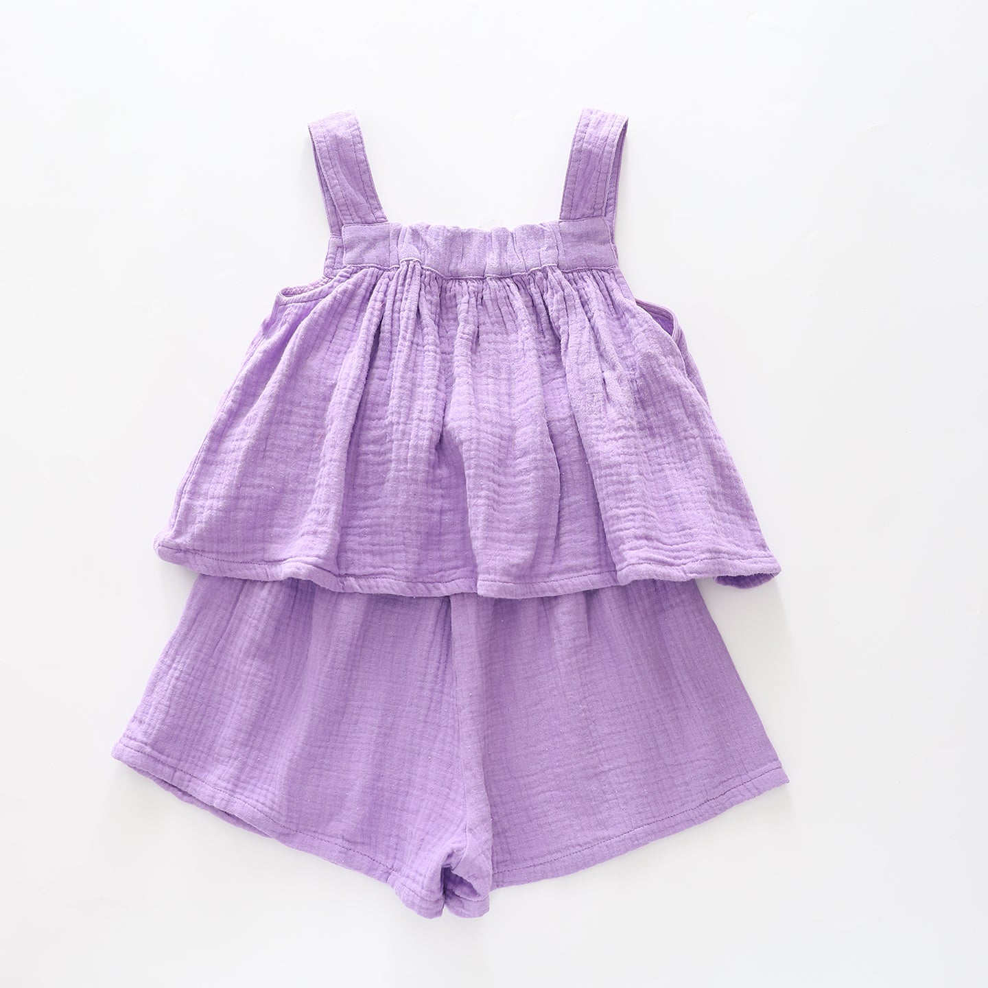 Girls Lavender Top and Shorts Set Ollies Place