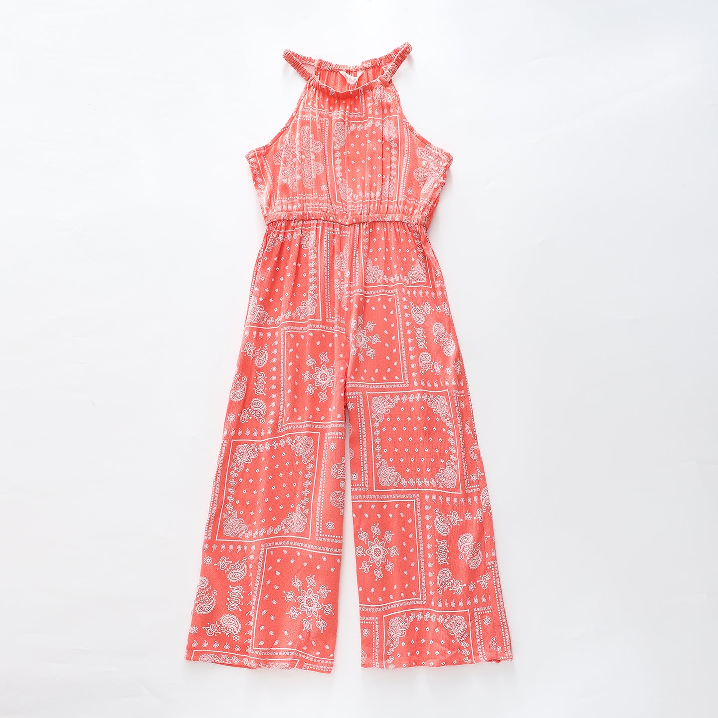 Girls Boho Coral Jumpsuit Ollies Place