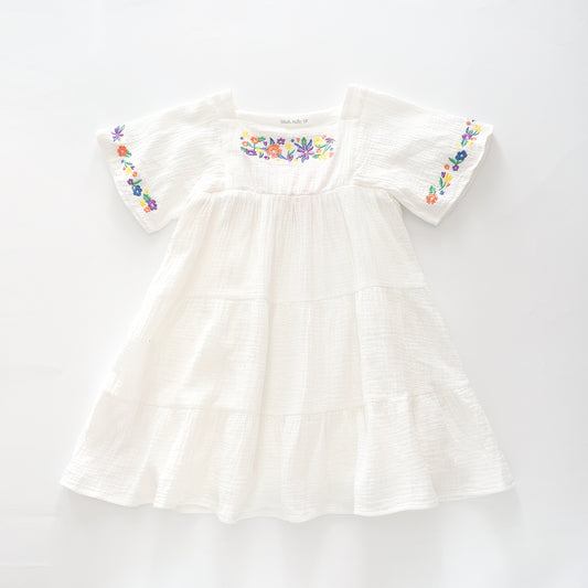 Girls White Boho Dress Ollies Place