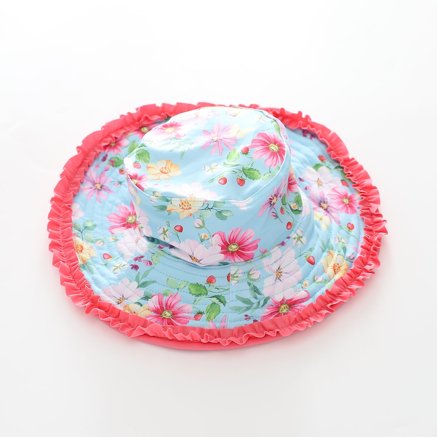 Girls Summer Florals Bucket Hat Ollies Place